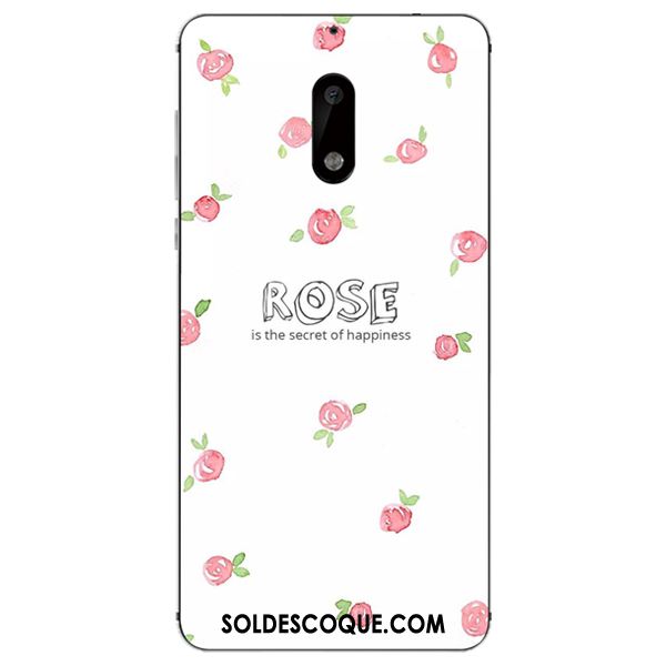 Coque Nokia 6 Étui Blanc Simple Téléphone Portable Fruit Housse Soldes