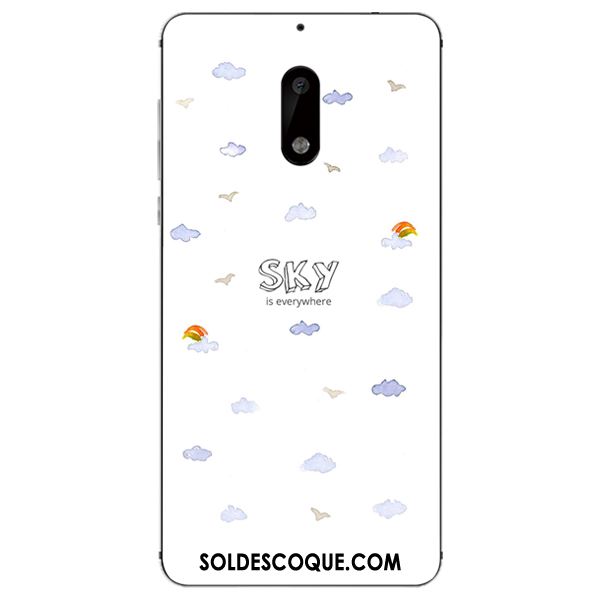 Coque Nokia 6 Étui Blanc Simple Téléphone Portable Fruit Housse Soldes