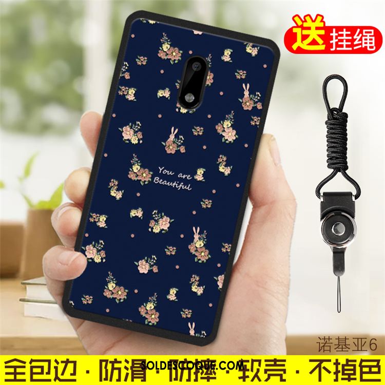 Coque Nokia 6 Étui Cou Suspendu Bleu Protection Étudiant Housse Pas Cher