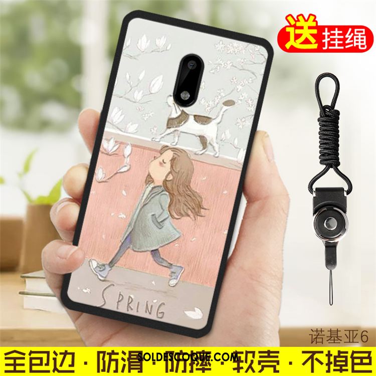 Coque Nokia 6 Étui Cou Suspendu Bleu Protection Étudiant Housse Pas Cher