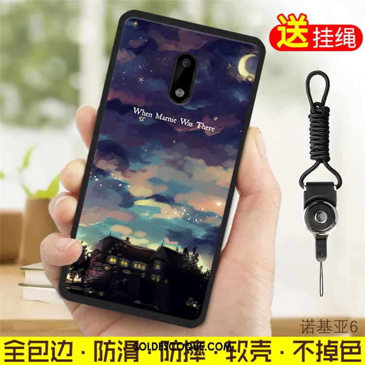 Coque Nokia 6 Étui Cou Suspendu Bleu Protection Étudiant Housse Pas Cher