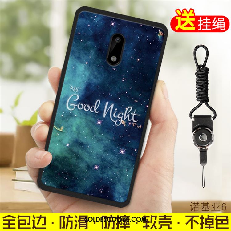 Coque Nokia 6 Étui Cou Suspendu Bleu Protection Étudiant Housse Pas Cher