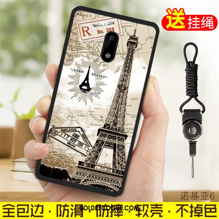 Coque Nokia 6 Étui Cou Suspendu Bleu Protection Étudiant Housse Pas Cher