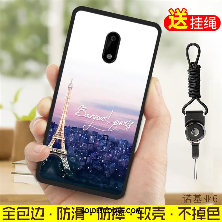 Coque Nokia 6 Étui Cou Suspendu Bleu Protection Étudiant Housse Pas Cher