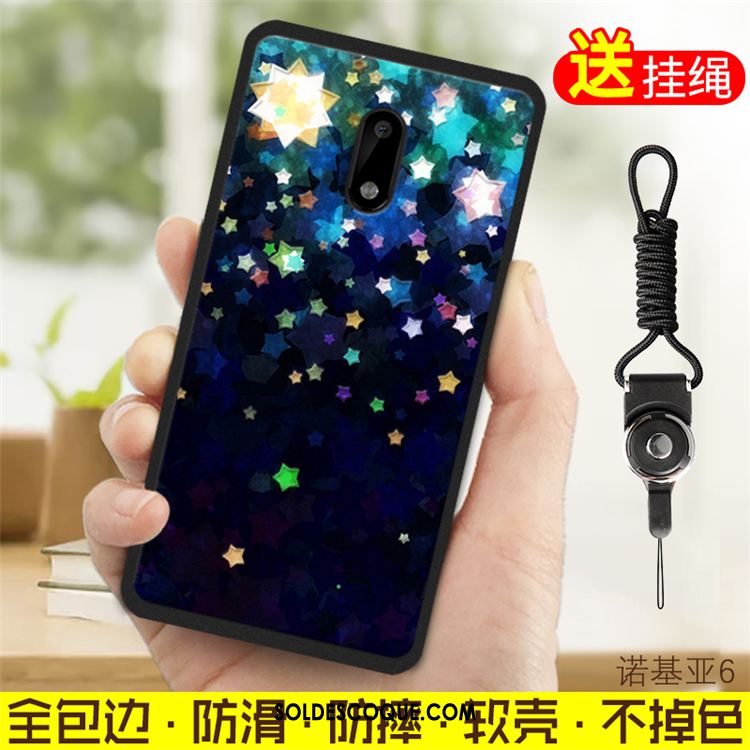 Coque Nokia 6 Étui Cou Suspendu Bleu Protection Étudiant Housse Pas Cher