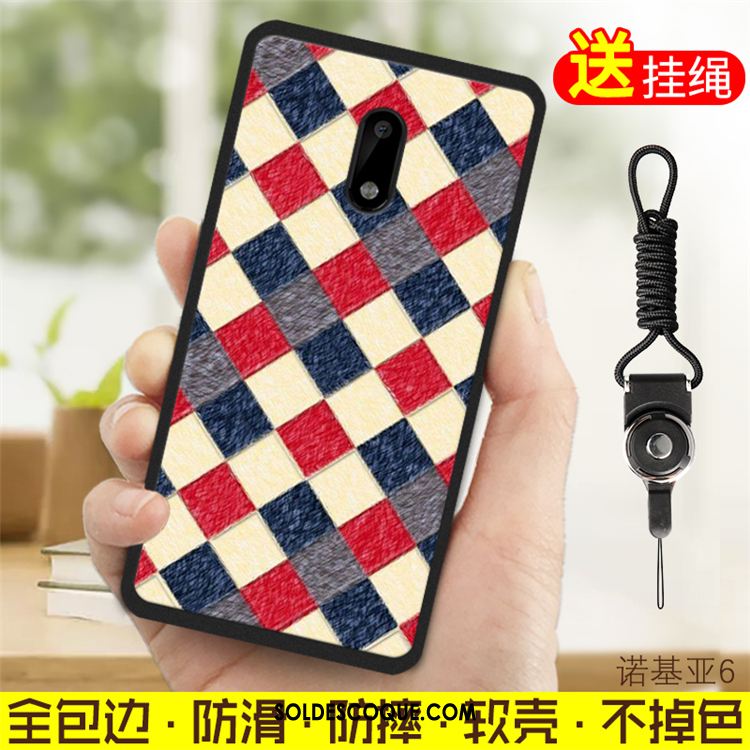 Coque Nokia 6 Étui Cou Suspendu Bleu Protection Étudiant Housse Pas Cher