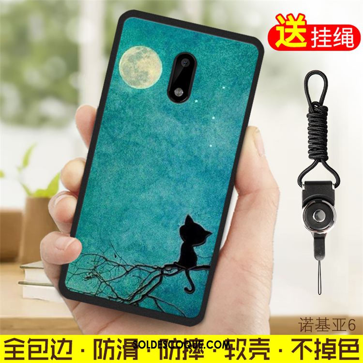 Coque Nokia 6 Étui Cou Suspendu Bleu Protection Étudiant Housse Pas Cher