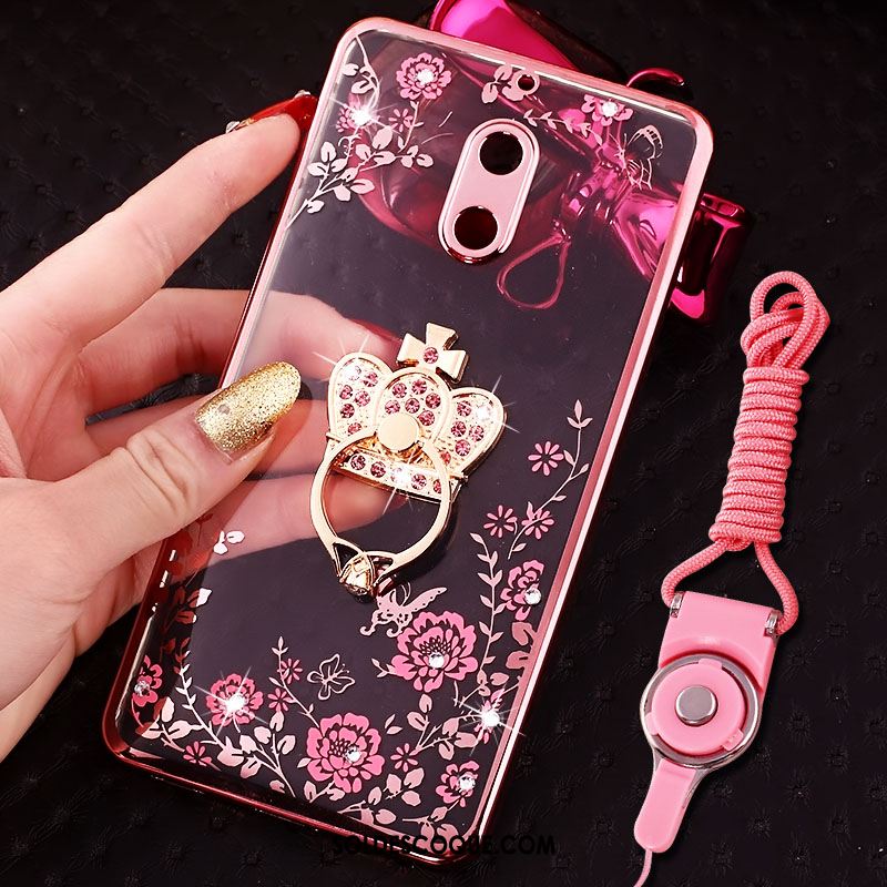 Coque Nokia 6 Étui Rose Marque De Tendance Ornements Suspendus Téléphone Portable Pas Cher