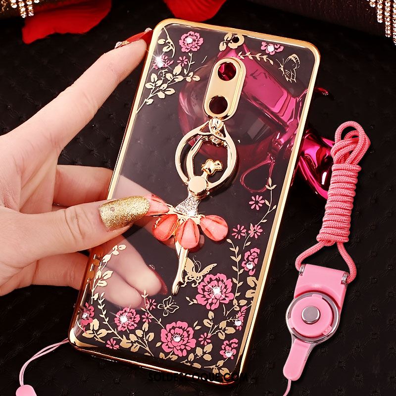 Coque Nokia 6 Étui Rose Marque De Tendance Ornements Suspendus Téléphone Portable Pas Cher