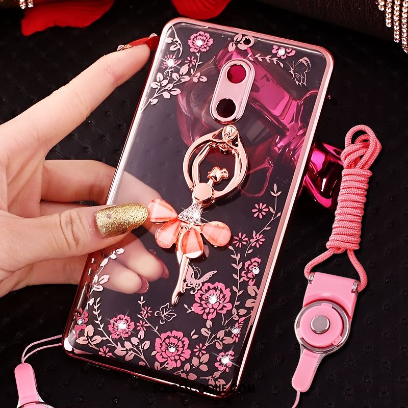 Coque Nokia 6 Étui Rose Marque De Tendance Ornements Suspendus Téléphone Portable Pas Cher