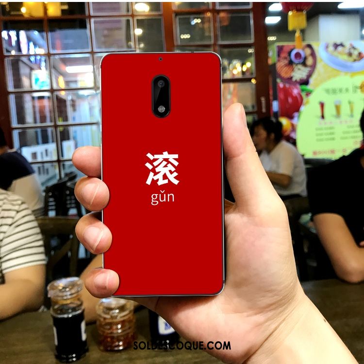 Coque Nokia 6 Étui Rouge Créatif Protection Drôle En Ligne