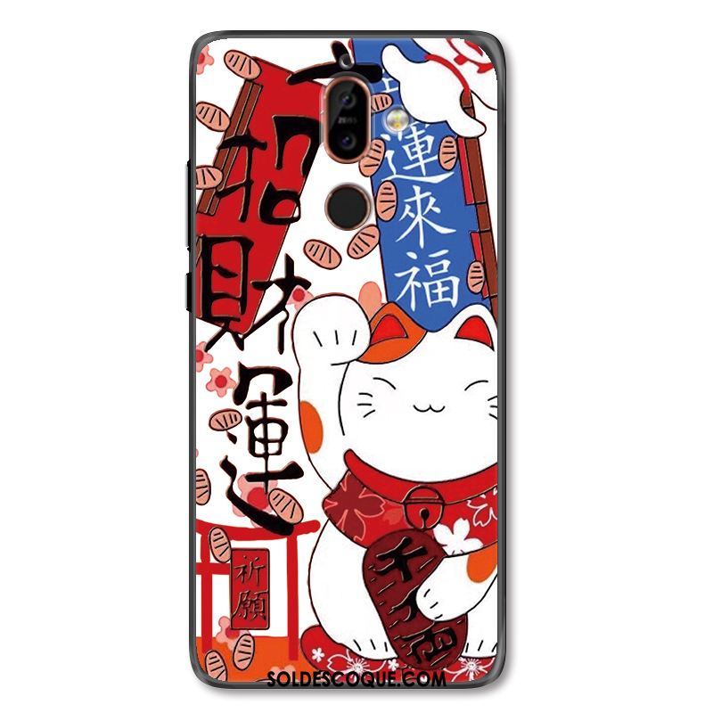 Coque Nokia 6 Étui Rouge Protection Chat Nouveau France