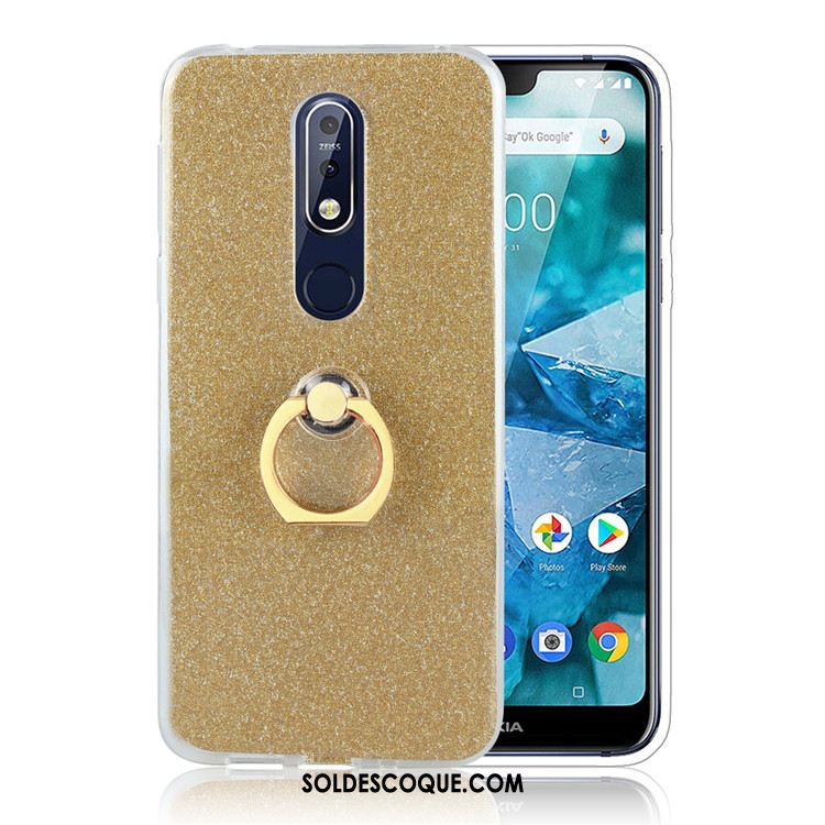 Coque Nokia 7.1 Anneau Créatif Téléphone Portable Incassable Rose France