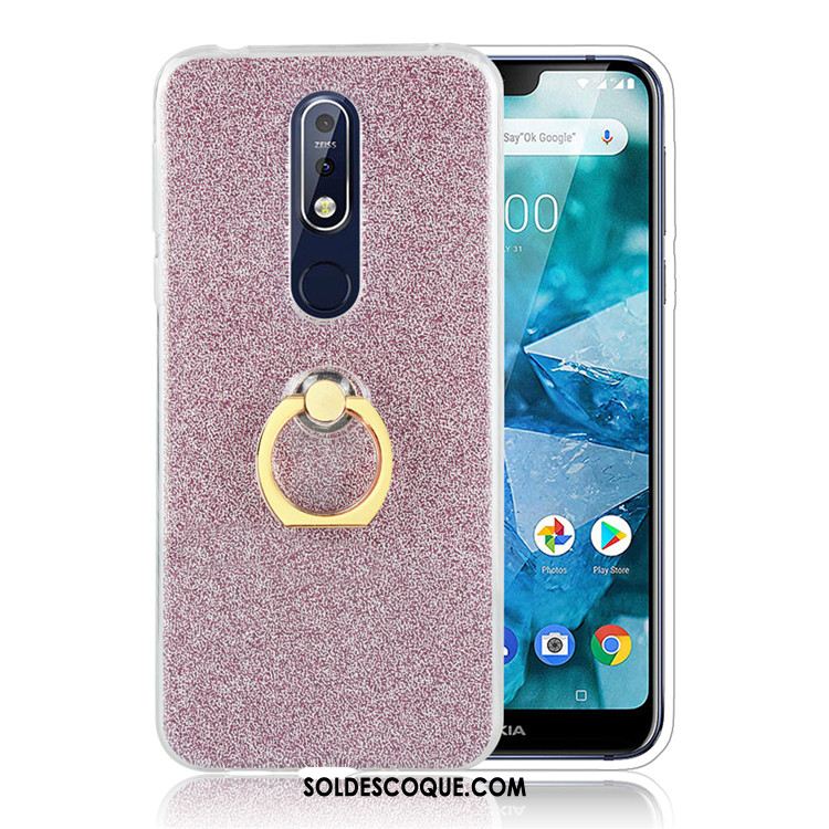 Coque Nokia 7.1 Anneau Créatif Téléphone Portable Incassable Rose France