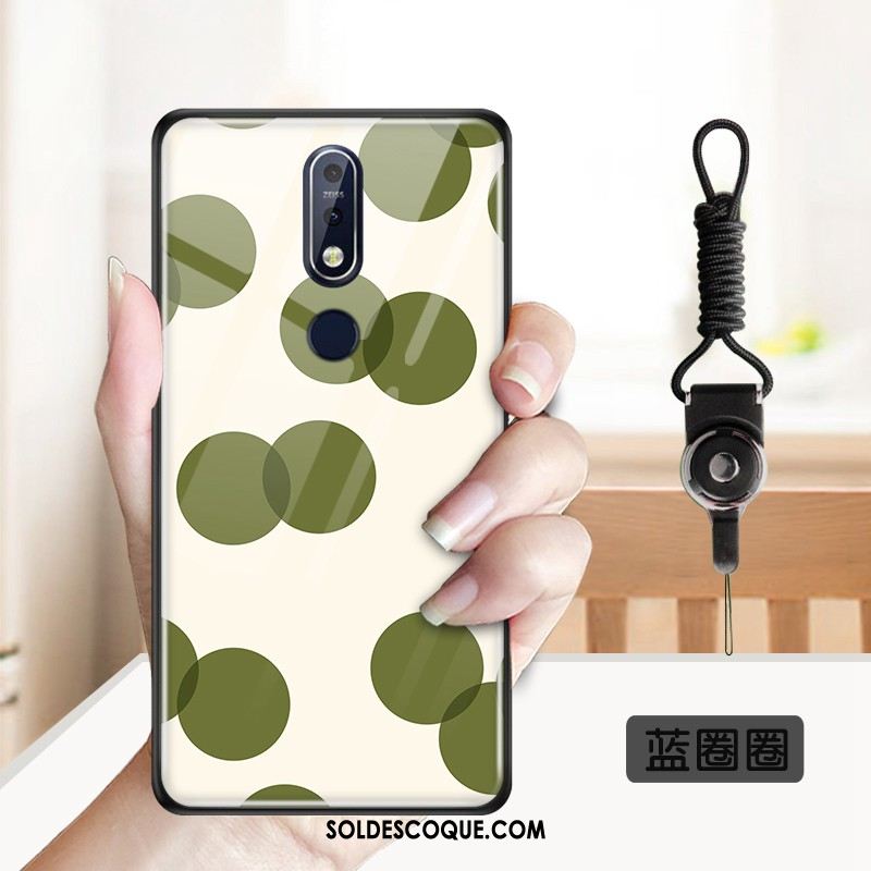 Coque Nokia 7.1 Charmant Miroir Dessin Animé Verre Trempé Étui En Vente