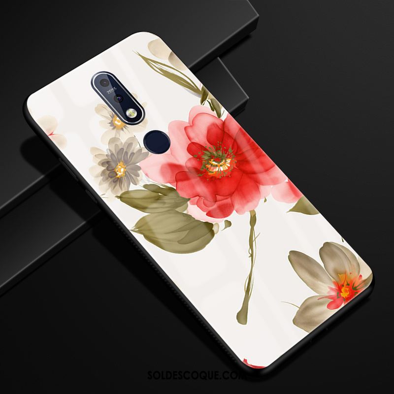 Coque Nokia 7.1 Créatif Protection Blanc Dessin Animé Étui En Ligne