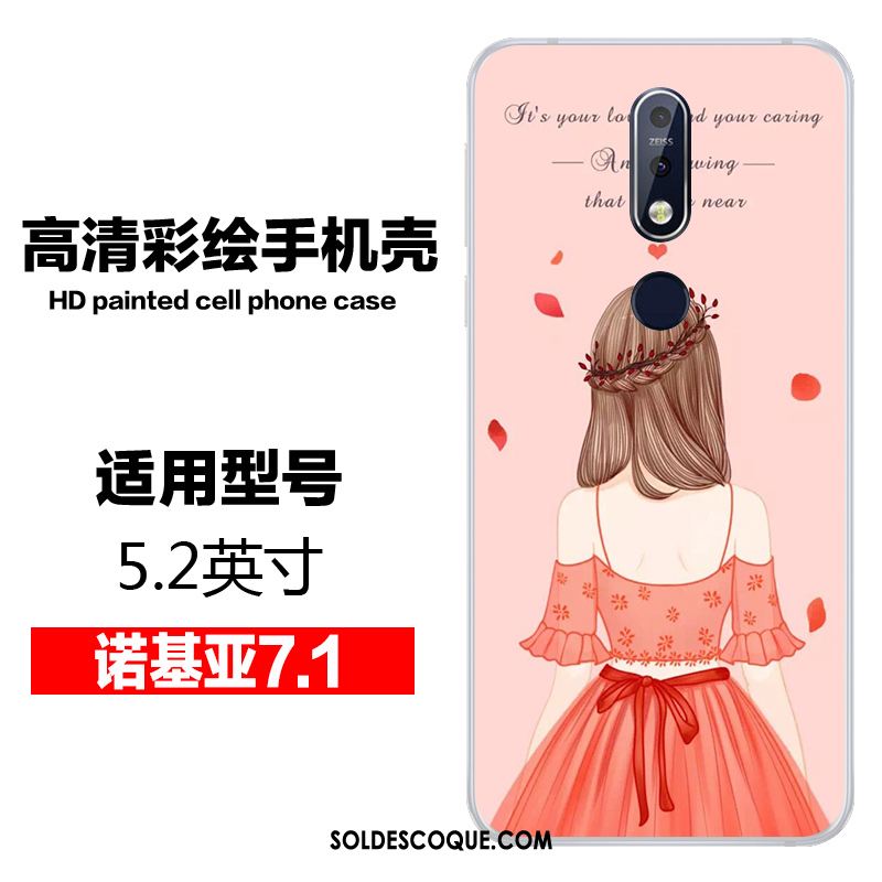 Coque Nokia 7.1 Créatif Téléphone Portable Incassable Transparent Personnalité En Vente