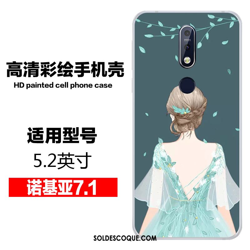 Coque Nokia 7.1 Créatif Téléphone Portable Incassable Transparent Personnalité En Vente