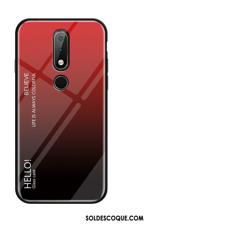 Coque Nokia 7.1 Dégradé Incassable Amoureux Étui Verre Pas Cher