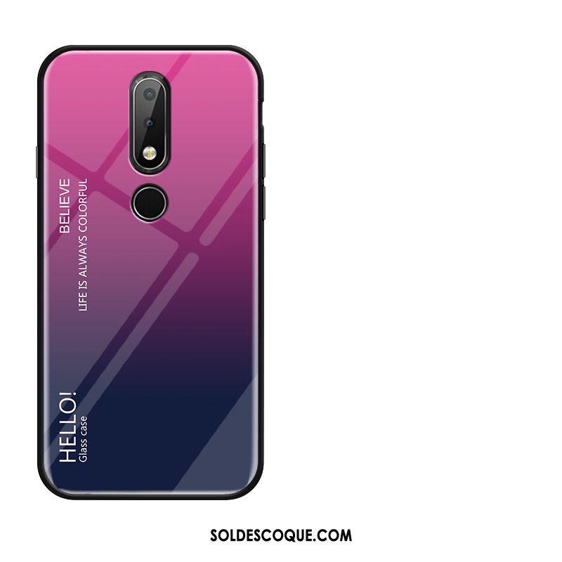 Coque Nokia 7.1 Dégradé Incassable Amoureux Étui Verre Pas Cher