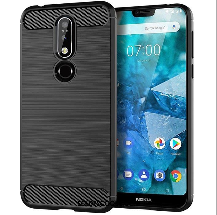 Coque Nokia 7.1 Fluide Doux Modèle Fleurie Créatif Étui Téléphone Portable En Vente