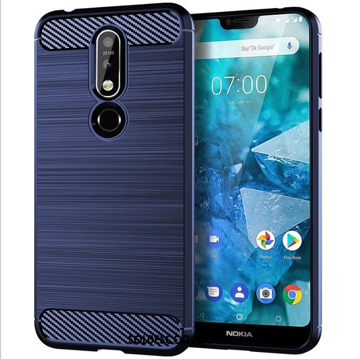 Coque Nokia 7.1 Fluide Doux Modèle Fleurie Créatif Étui Téléphone Portable En Vente