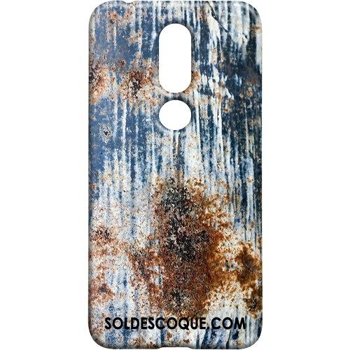 Coque Nokia 7.1 Incassable Blanc Délavé En Daim Personnalité Téléphone Portable Soldes