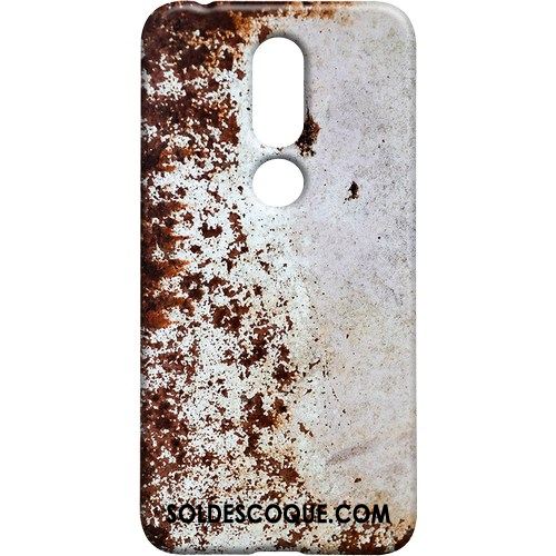 Coque Nokia 7.1 Incassable Blanc Délavé En Daim Personnalité Téléphone Portable Soldes