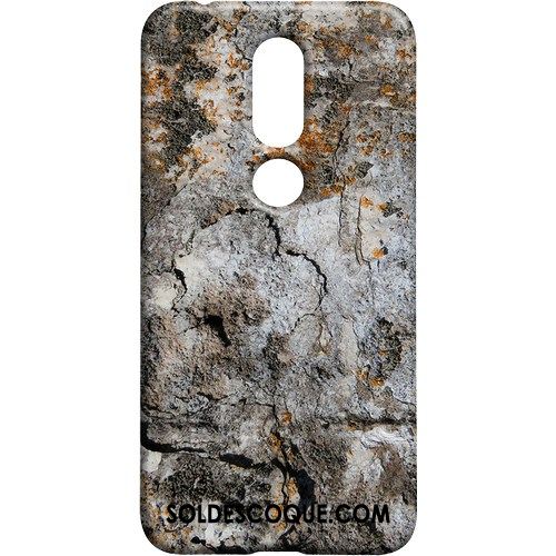 Coque Nokia 7.1 Incassable Blanc Délavé En Daim Personnalité Téléphone Portable Soldes