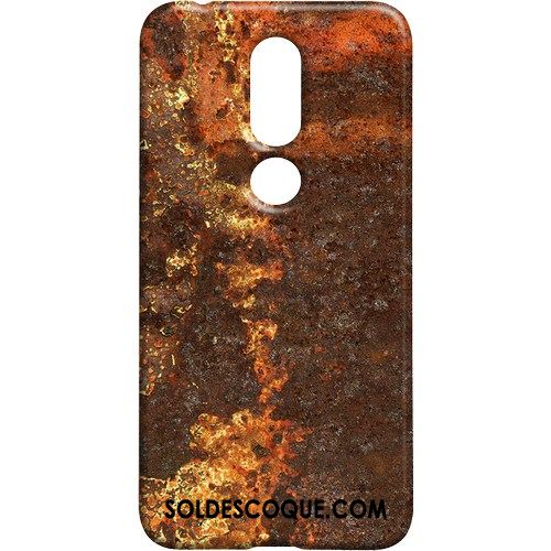 Coque Nokia 7.1 Incassable Blanc Délavé En Daim Personnalité Téléphone Portable Soldes