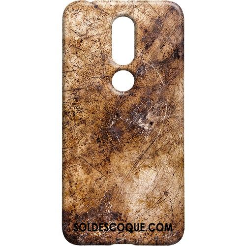 Coque Nokia 7.1 Incassable Blanc Délavé En Daim Personnalité Téléphone Portable Soldes