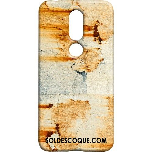 Coque Nokia 7.1 Incassable Blanc Délavé En Daim Personnalité Téléphone Portable Soldes