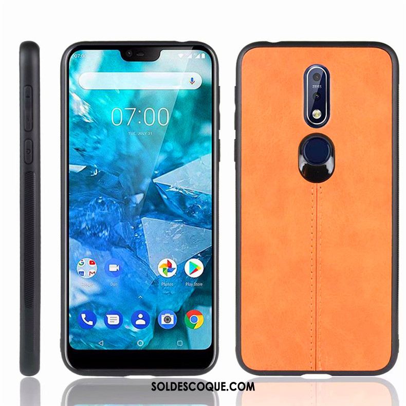 Coque Nokia 7.1 Jaune Incassable Tout Compris Protection Personnalité Pas Cher