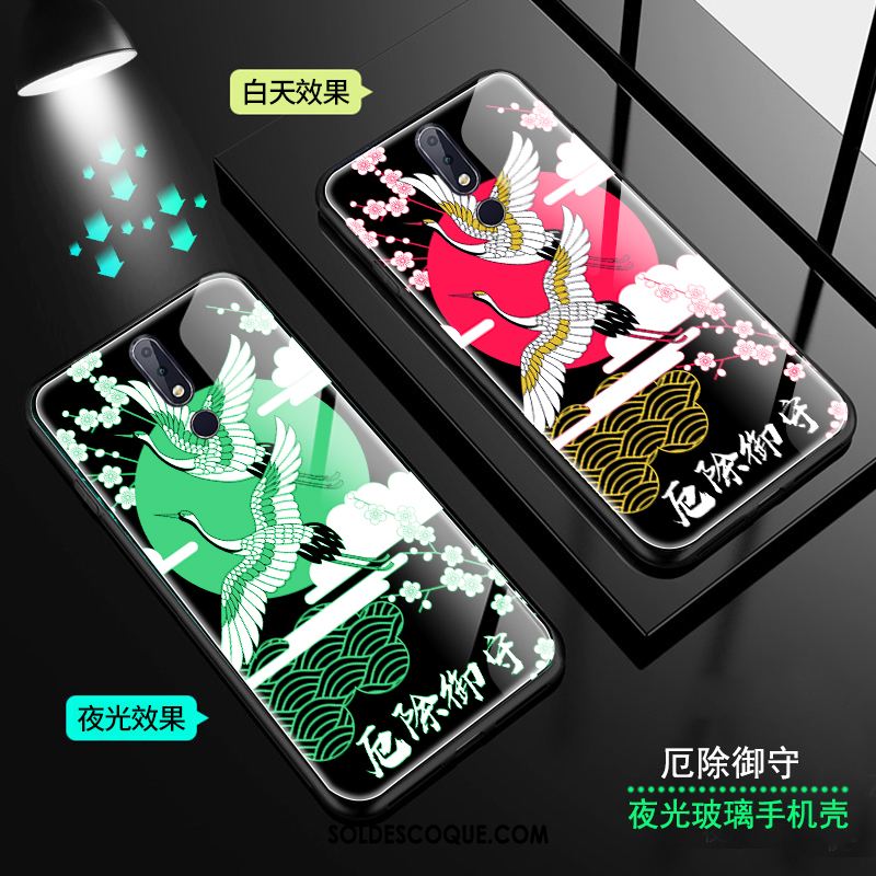 Coque Nokia 7.1 Lumineuses Vent Grue Japonais Téléphone Portable Pas Cher