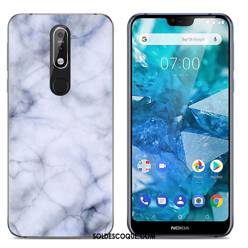 Coque Nokia 7.1 Multicolore Dessin Animé Étui Téléphone Portable Transparent Soldes