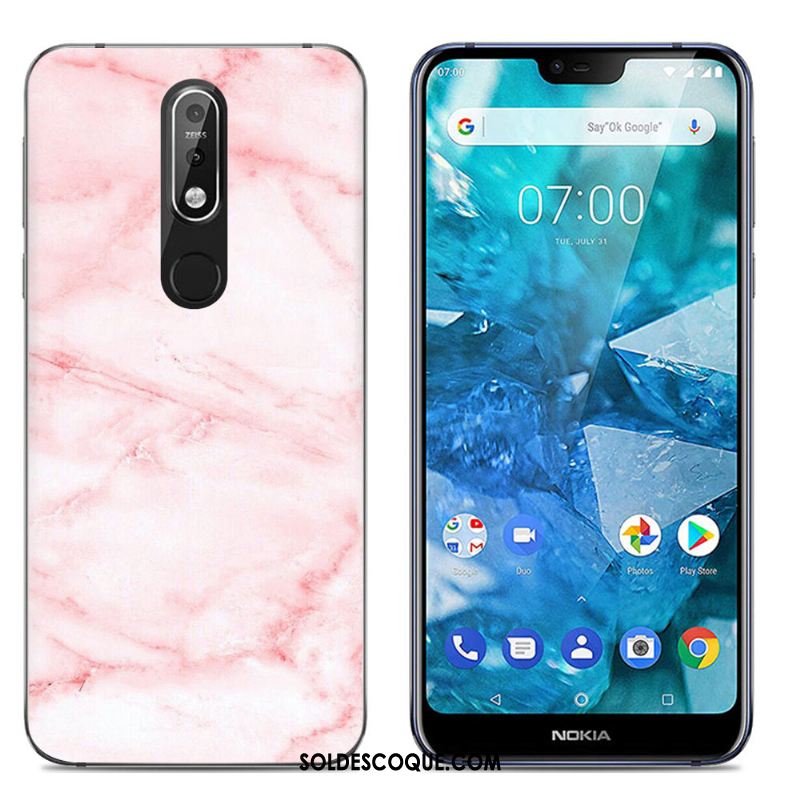 Coque Nokia 7.1 Multicolore Dessin Animé Étui Téléphone Portable Transparent Soldes