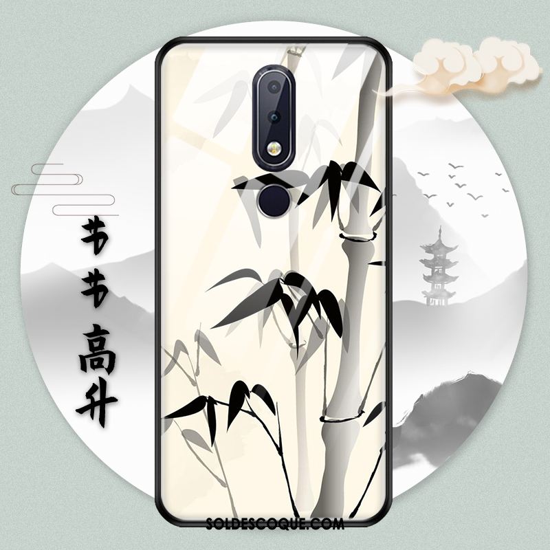 Coque Nokia 7.1 Paysage Style Chinois Protection Verre Vert En Ligne