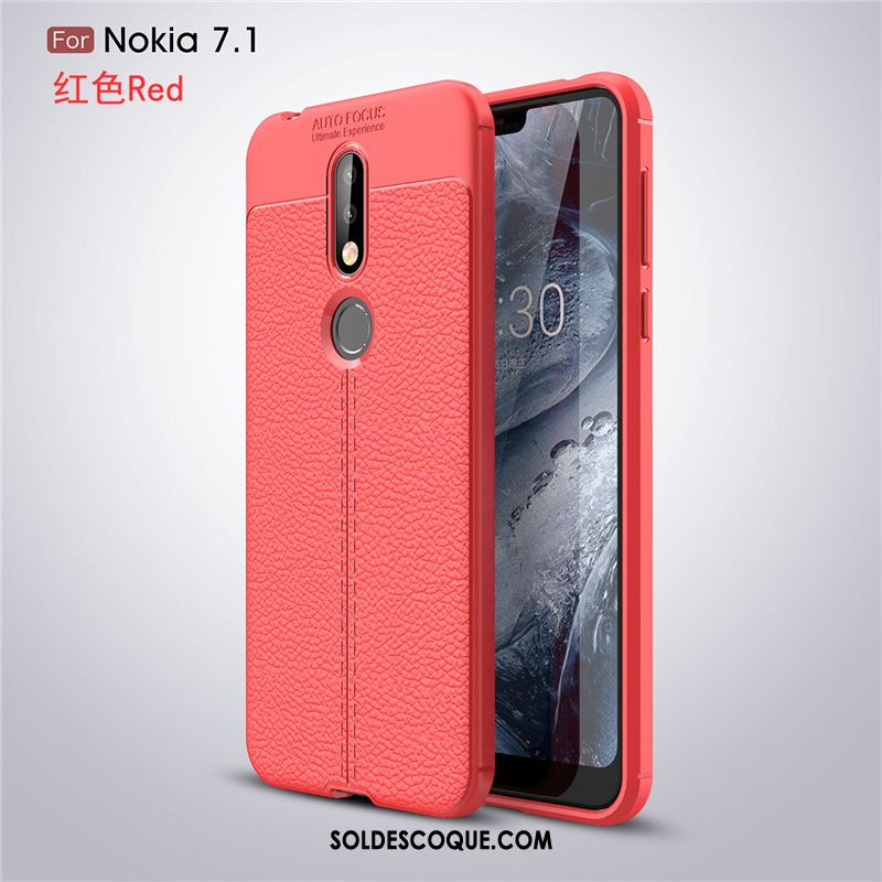 Coque Nokia 7.1 Personnalité Incassable Nouveau Tendance Rouge Soldes