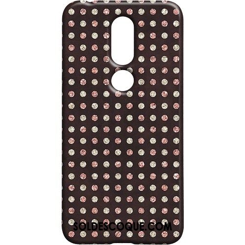 Coque Nokia 7.1 Protection Point D'onde Incassable Vert Délavé En Daim En Vente