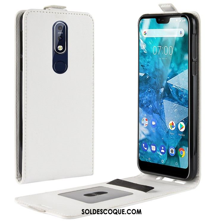 Coque Nokia 7.1 Protection Rouge Étui En Cuir Téléphone Portable En Vente