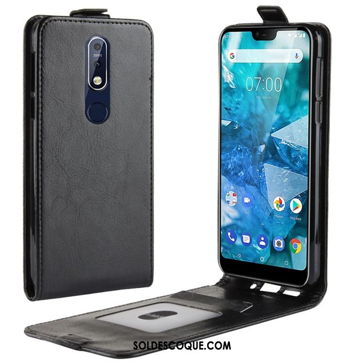 Coque Nokia 7.1 Protection Rouge Étui En Cuir Téléphone Portable En Vente