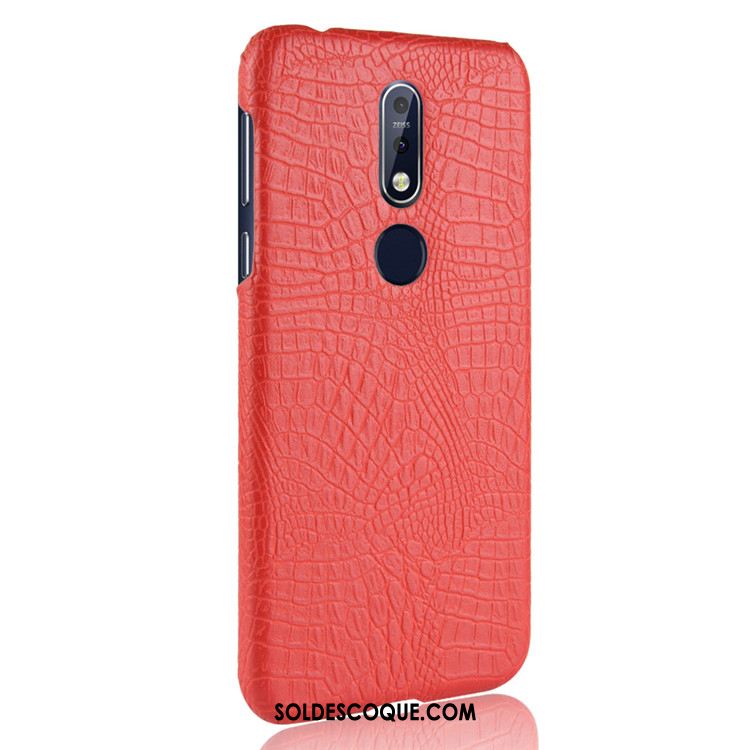 Coque Nokia 7.1 Rose Étui Cuir Qualité Difficile Pas Cher