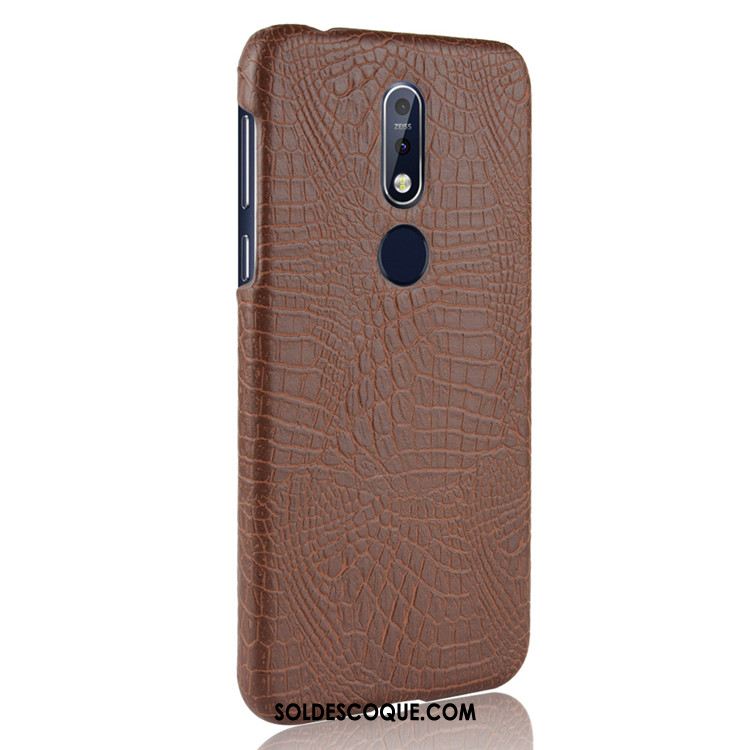 Coque Nokia 7.1 Rose Étui Cuir Qualité Difficile Pas Cher