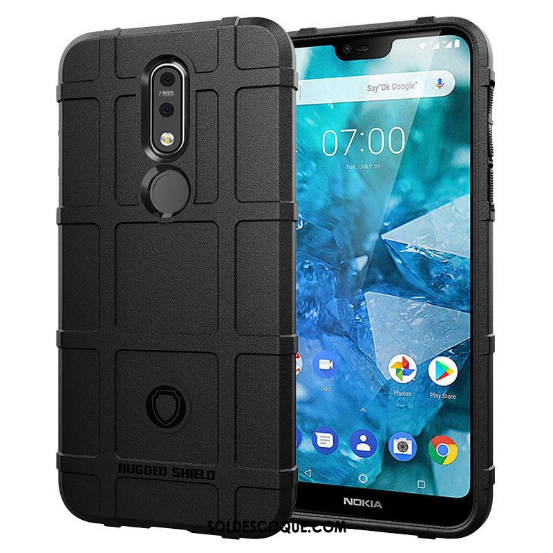 Coque Nokia 7.1 Silicone Vert Incassable Téléphone Portable Protection France