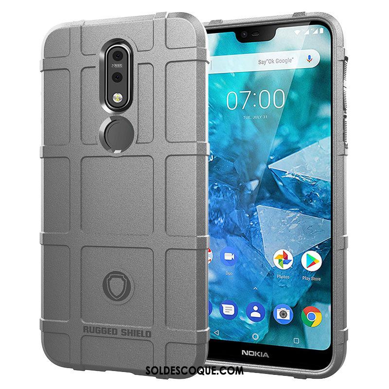 Coque Nokia 7.1 Silicone Vert Incassable Téléphone Portable Protection France