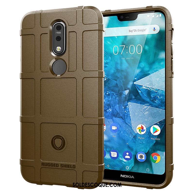 Coque Nokia 7.1 Silicone Vert Incassable Téléphone Portable Protection France