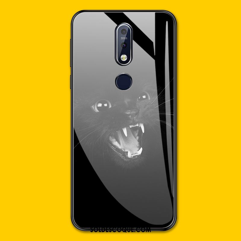 Coque Nokia 7.1 Simple Noir Protection Tout Compris Incassable Housse Soldes