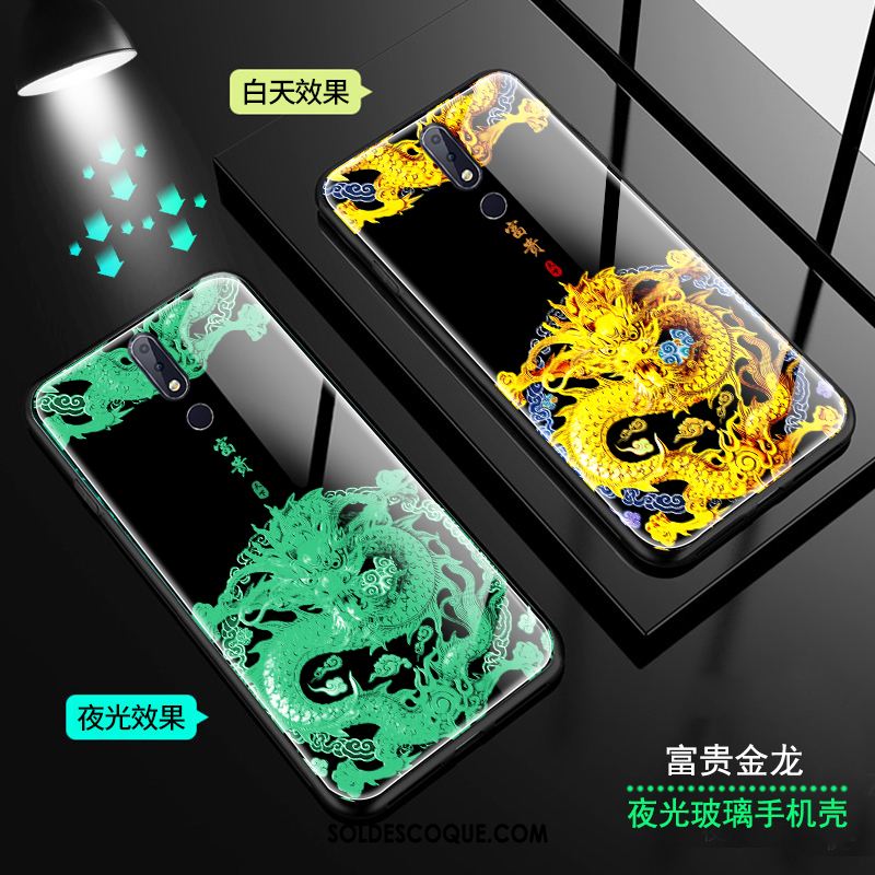 Coque Nokia 7.1 Tendance Amoureux Lumineuses Verre Style Chinois En Vente