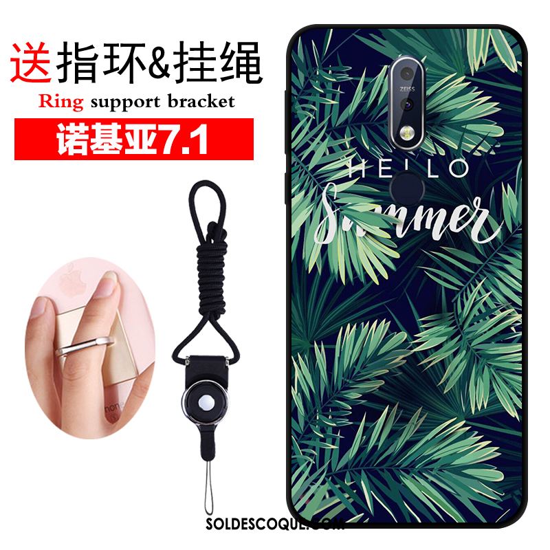 Coque Nokia 7.1 Tendance Protection Mode Incassable Vert Pas Cher