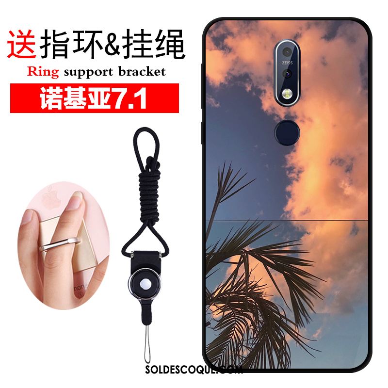 Coque Nokia 7.1 Tendance Protection Mode Incassable Vert Pas Cher